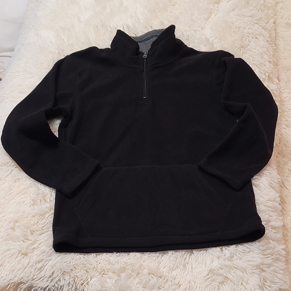 Thw Children's Place, Black and Gray Fleece Pullover, Size Large,Boy's,Unisex
